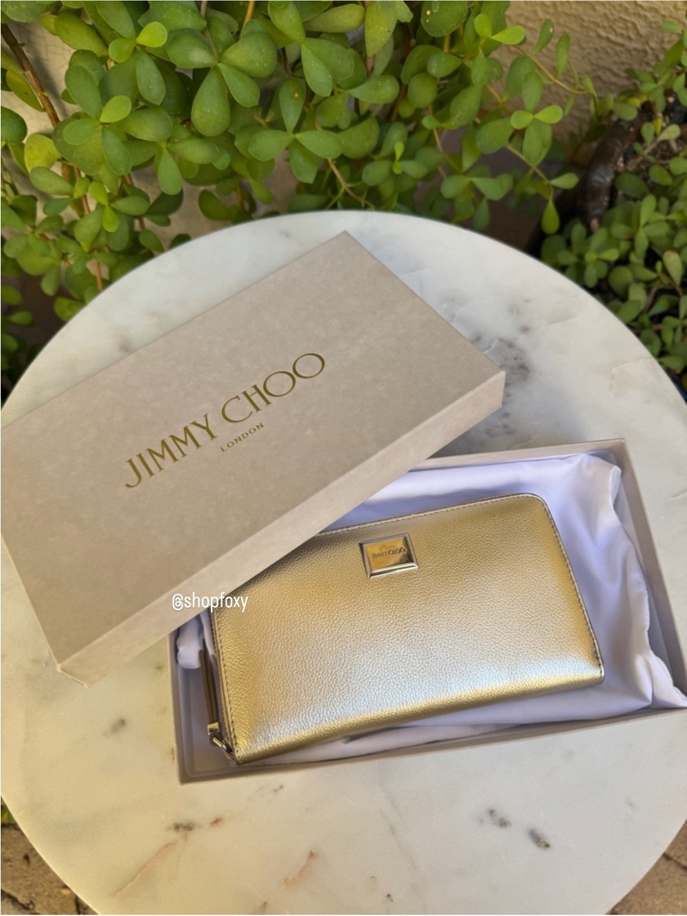 Jimmy Choo Leather Zippy Wallet